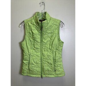 Ariat Quilted Vest Women’s S Line Green Swirl Pattern Western Cowgirl‎ Y2K
